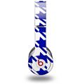 Skin Decal Wrap works with Original Beats Solo HD Headphones Houndstooth Royal Blue Skin Only (HEADPHONES NOT INCLUDED)