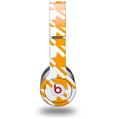 Skin Decal Wrap works with Original Beats Solo HD Headphones Houndstooth Orange Skin Only (HEADPHONES NOT INCLUDED)