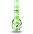 Skin Decal Wrap works with Original Beats Solo HD Headphones Houndstooth Neon Lime Green Skin Only (HEADPHONES NOT INCLUDED)
