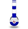Skin Decal Wrap works with Original Beats Solo HD Headphones Kearas Psycho Stripes Blue and White Skin Only (HEADPHONES NOT INCLUDED)
