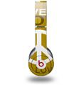 Skin Decal Wrap works with Original Beats Solo HD Headphones Love and Peace Yellow Skin Only (HEADPHONES NOT INCLUDED)
