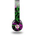 Skin Decal Wrap works with Original Beats Solo HD Headphones Twisted Garden Green and Hot Pink Skin Only (HEADPHONES NOT INCLUDED)