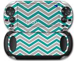 Zig Zag Teal and Gray - Decal Style Skin fits Sony PS Vita