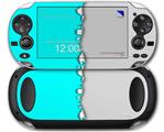 Ripped Colors Neon Teal Gray - Decal Style Skin fits Sony PS Vita