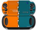 Ripped Colors Orange Seafoam Green - Decal Style Skin fits Sony PS Vita