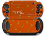 Anchors Away Burnt Orange - Decal Style Skin fits Sony PS Vita