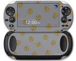 Anchors Away Gray - Decal Style Skin fits Sony PS Vita