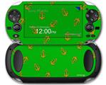 Anchors Away Green - Decal Style Skin fits Sony PS Vita
