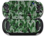 HEX Mesh Camo 01 Green - Decal Style Skin fits Sony PS Vita