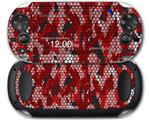 HEX Mesh Camo 01 Red Bright - Decal Style Skin fits Sony PS Vita