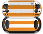 Kearas Psycho Stripes Orange and White - Decal Style Skin fits Sony PS Vita