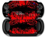 Big Kiss Lips Red on Black - Decal Style Skin fits Sony PS Vita