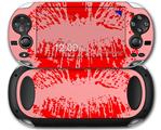 Big Kiss Lips Red on Pink - Decal Style Skin fits Sony PS Vita