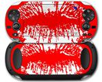 Big Kiss Lips White on Red - Decal Style Skin fits Sony PS Vita