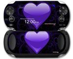 Glass Heart Grunge Purple - Decal Style Skin fits Sony PS Vita