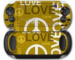 Love and Peace Yellow - Decal Style Skin fits Sony PS Vita