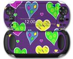 Crazy Hearts - Decal Style Skin fits Sony PS Vita