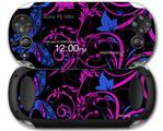 Twisted Garden Hot Pink and Blue - Decal Style Skin fits Sony PS Vita