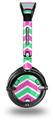 Zig Zag Teal Green and Pink Decal Style Skin fits Skullcandy Lowrider Headphones (HEADPHONES  SOLD SEPARATELY)