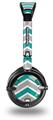Zig Zag Teal and Gray Decal Style Skin fits Skullcandy Lowrider Headphones (HEADPHONES  SOLD SEPARATELY)