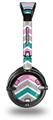 Zig Zag Teal Pink and Gray Decal Style Skin fits Skullcandy Lowrider Headphones (HEADPHONES  SOLD SEPARATELY)