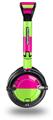 Kearas Psycho Stripes Neon Green and Hot Pink Decal Style Skin fits Skullcandy Lowrider Headphones (HEADPHONES  SOLD SEPARATELY)