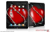 iPad Skin Barbwire Heart Red (fits iPad 2 through iPad 4)