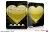 iPad Skin Glass Heart Grunge Yellow (fits iPad 2 through iPad 4)