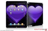 iPad Skin Glass Heart Grunge Purple (fits iPad 2 through iPad 4)