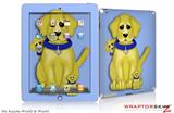 iPad Skin Puppy Dogs on Blue (fits iPad 2 through iPad 4)