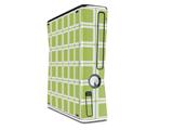 Squared Sage Green Decal Style Skin for XBOX 360 Slim Vertical