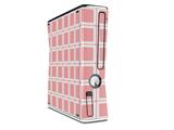 Squared Pink Decal Style Skin for XBOX 360 Slim Vertical