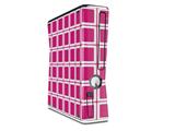 Squared Fushia Hot Pink Decal Style Skin for XBOX 360 Slim Vertical