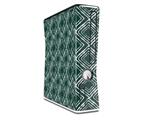 Wavey Hunter Green Decal Style Skin for XBOX 360 Slim Vertical