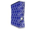 Wavey Royal Blue Decal Style Skin for XBOX 360 Slim Vertical