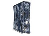 HEX Mesh Camo 01 Blue Decal Style Skin for XBOX 360 Slim Vertical