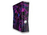 Twisted Garden Hot Pink and Blue Decal Style Skin for XBOX 360 Slim Vertical