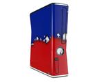 Ripped Colors Blue Red Decal Style Skin for XBOX 360 Slim Vertical