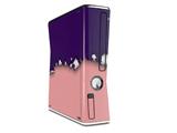 Ripped Colors Purple Pink Decal Style Skin for XBOX 360 Slim Vertical