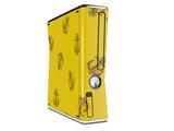 Anchors Away Yellow Decal Style Skin for XBOX 360 Slim Vertical