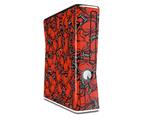 Scattered Skulls Red Decal Style Skin for XBOX 360 Slim Vertical