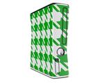 Houndstooth Green Decal Style Skin for XBOX 360 Slim Vertical