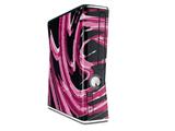 Alecias Swirl 02 Hot Pink Decal Style Skin for XBOX 360 Slim Vertical