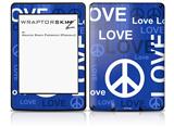 Love and Peace Blue - Decal Style Skin fits Amazon Kindle Paperwhite (Original)