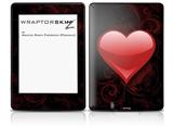 Glass Heart Grunge Red - Decal Style Skin fits Amazon Kindle Paperwhite (Original)