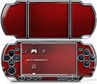 Sony PSP 3000 Decal Style Skin - Carbon Fiber Red and Chrome