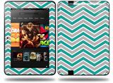 Zig Zag Teal and Gray Decal Style Skin fits Amazon Kindle Fire HD 8.9 inch