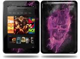 Flaming Fire Skull Hot Pink Fuchsia Decal Style Skin fits Amazon Kindle Fire HD 8.9 inch