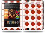 Boxed Red Dark Decal Style Skin fits Amazon Kindle Fire HD 8.9 inch