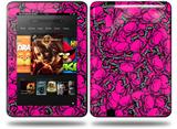 Scattered Skulls Hot Pink Decal Style Skin fits Amazon Kindle Fire HD 8.9 inch